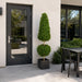 6' Outdoor UV-Resistant Artificial Boxwood Ball & Cone-Shaped Topiary w/Pot -2 Tone Green - AUV102790