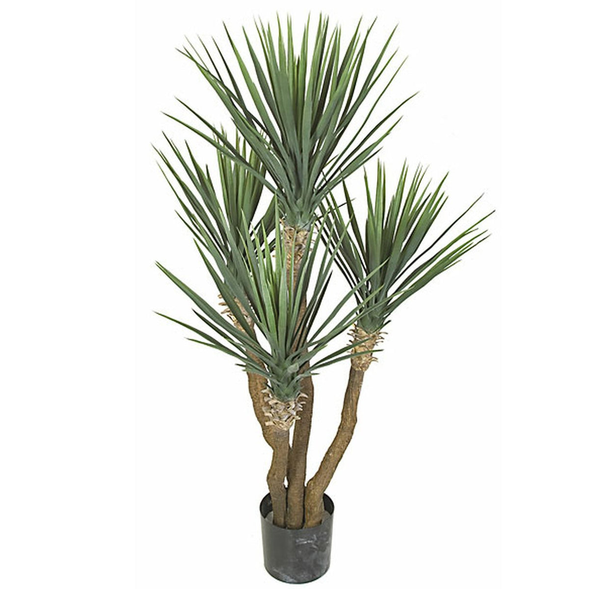 4'9" UVResistant Outdoor Artificial Yucca Tree w/Pot Green — Silks