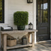21" Outdoor UV-Resistant Artificial Boxwood Square-Shaped Topiary Tree w/Pot -Green - AUV116100