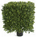21" UV-Resistant Outdoor Artificial Boxwood Square-Shaped Topiary Tree w/Pot -Green - AUV116100