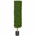 4'6" Outdoor UV-Resistant Artificial Boxwood Round-Shaped Topiary Tree w/Pot -Green - AUV122350