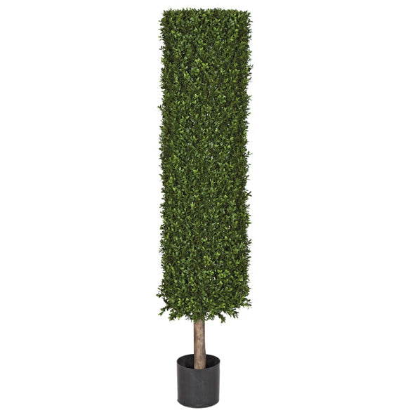 plastic boxwood plants 4'6" Outdoor UV-Resistant Artificial Boxwood Round-Shaped Topiary Tree w/Pot -Green