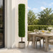 7' Outdoor UV-Resistant Artificial Boxwood Round-Shaped Topiary Tree w/Pot -Green - AUV122355