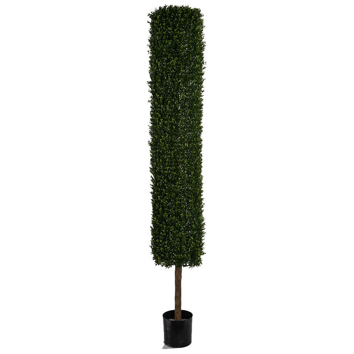 7' UV-Resistant Outdoor Artificial Boxwood Round-Shaped Topiary Tree w/Pot -Green - AUV122355