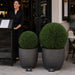 24" Outdoor UV-Resistant Artificial Cedar Ball-Shaped Topiary With Pole -Green - AUV123130