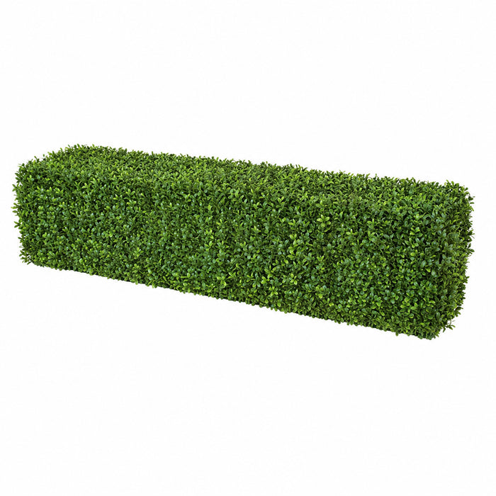 12"Hx48"Wx12"D Outdoor UV-Resistant Artificial Boxwood Topiary Hedge -2 Tone Green - AUV123200