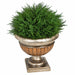 14"Hx21"W Outdoor UV-Resistant Artificial Cypress Half Ball-Shaped Artificial Topiary -Green - AUV-130200