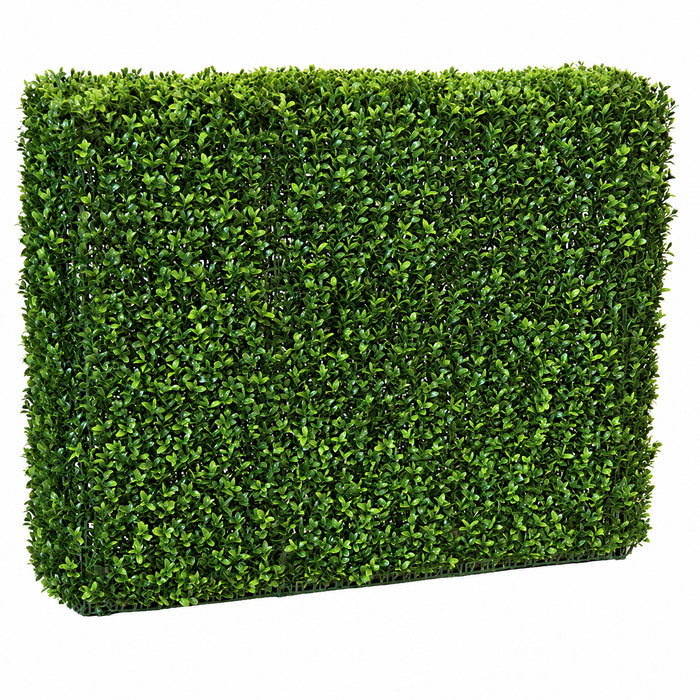 30"Hx36"Wx12"D Outdoor UV-Resistant Artificial Boxwood Topiary Hedge -2 Tone Green - AUV133005