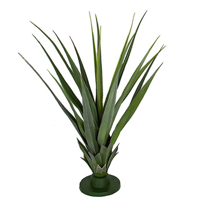 uv resistant plastic outdoor plants 3' Outdoor UV-Resistant Artificial Agave Plant w/Base -Green