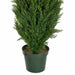 12' Outdoor UV-Resistant Artificial Cypress Cone-Shaped Topiary Tree -Green - AUV150012