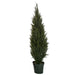 6' UV-Resistant Outdoor Artificial Cypress Cone-Shaped Topiary Tree -Green - AUV150006