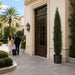 8' Outdoor UV-Resistant Artificial Cypress Cone-Shaped Topiary Tree -Green - AUV150008