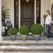 21"Hx20"W Outdoor UV-Resistant Artificial Boxwood Topiary Ball w/Pot -Green - AUV150050
