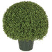 21"Hx20"W UV-Resistant Outdoor Artificial Boxwood Topiary Ball w/Pot -Green - AUV150050