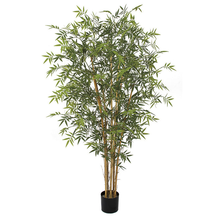 6' UV-Resistant Outdoor Artificial Bamboo Tree w/Pot -Green - AUV161810