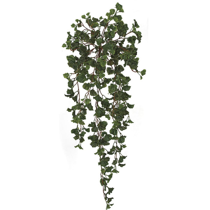 34" UV-Resistant Outdoor Artificial Hanging Geranium Leaf Plant -Green (pack of 6) - AUV175350