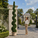 10' Outdoor UV-Resistant Artificial Dwarf Boxwood Spiral Topiary Tree w/Pot -Green - AUV181610