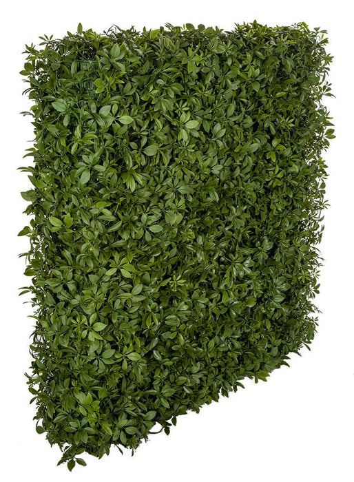 72"Hx48"Wx10"D Outdoor UV-Resistant Artificial Schefflera Leaf Topiary Hedge -2 Tone Green - AUV-185755