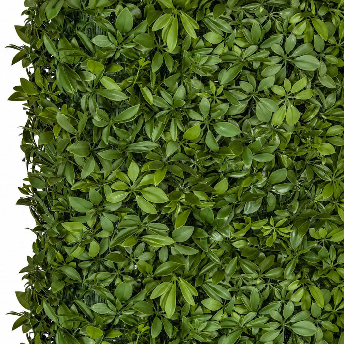 49"Hx48"Wx10"D Outdoor UV-Resistant Artificial Schefflera Leaf Topiary Hedge -2 Tone Green - AUV185750