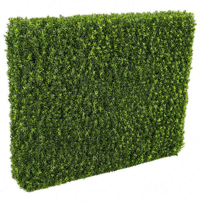 48"Hx48"Wx10"D Outdoor UV-Resistant Artificial Taxus Baccata Topiary Hedge -Green - AUV-185760