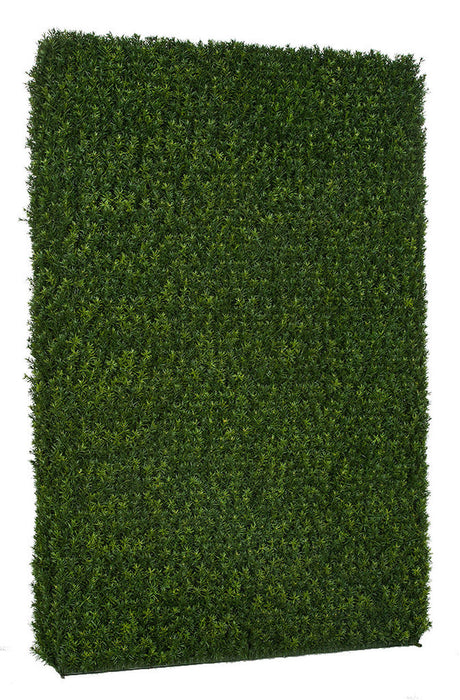 72"Hx48"Wx10"D UV-Resistant Outdoor Artificial Taxus Baccata Topiary Hedge -Green - AUV185770