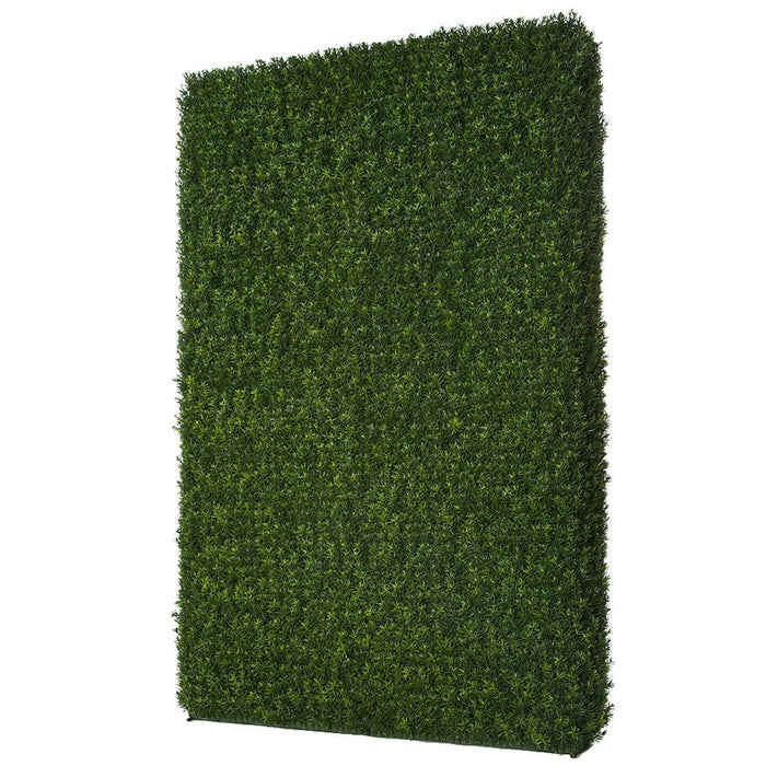 72"Hx48"Wx10"D UV-Resistant Outdoor Artificial Taxus Baccata Topiary Hedge -Green - AUV185770