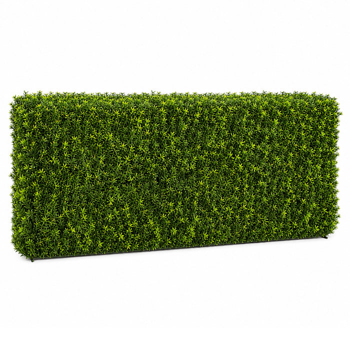 24"Hx48"Wx10"D Outdoor UV-Resistant Artificial Taxus Baccata Topiary Hedge -Green - AUV-185780