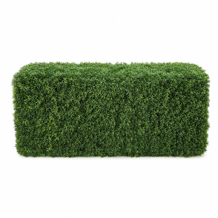 24"Hx48"Wx10"D Outdoor UV-Resistant Artificial Taxus Baccata Topiary Hedge -Green - AUV-185780