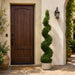 6' Outdoor UV-Resistant Artificial Pond Cypress Spiral Topiary Tree w/Pot -Green - AUV186020