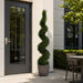 6' Outdoor UV-Resistant Artificial Pond Cypress Spiral Topiary Tree w/Pot -Green - AUV186020