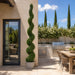 10' Outdoor UV-Resistant Artificial Pond Cypress Spiral Topiary Tree w/Pot -Green - AUV186440