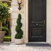 4' Outdoor UV-Resistant Artificial Dwarf Boxwood Spiral Topiary Tree w/Pot -Green - AUV186500