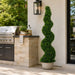 6' Outdoor UV-Resistant Artificial Dwarf Boxwood Spiral Topiary Tree w/Pot -Green - AUV186505