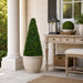 4' Outdoor UV-Resistant Artificial Dwarf Boxwood Cone-Shaped Topiary Tree -Green - AUV186510