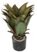 22" Outdoor UV-Resistant Artificial Agave Plant w/Pot -Green/Burgundy (Pack of 2) - AUV-190870