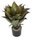 22" Outdoor UV-Resistant Artificial Agave Plant w/Pot -Green/Burgundy (Pack of 2) - AUV-190870