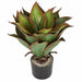 22" Outdoor UV-Resistant Artificial Agave Plant w/Pot -Green/Burgundy (Pack of 2) - AUV-190870