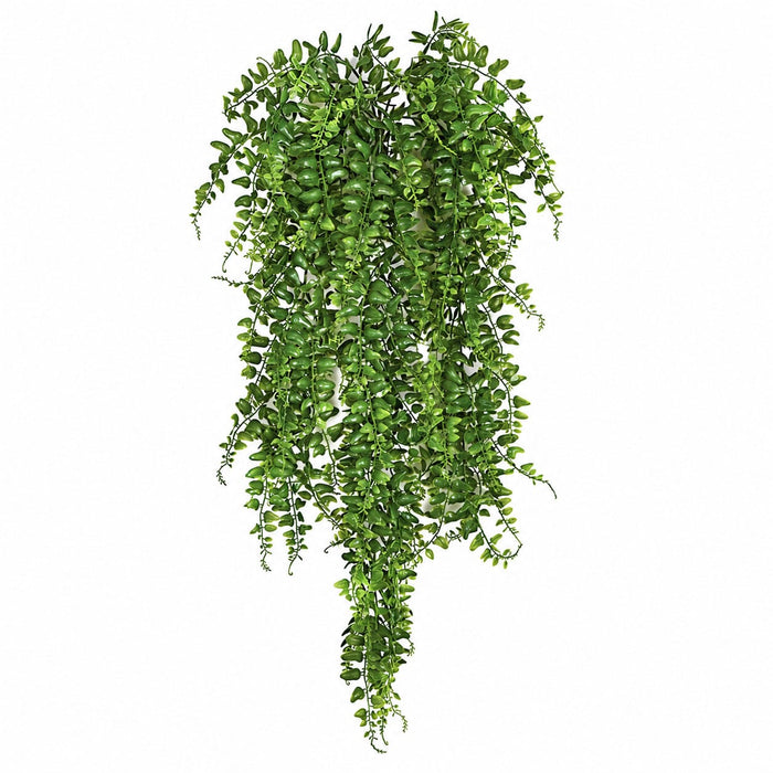 32" Outdoor UV-Resistant Artificial Hanging Button Fern Plant -Green (Pack of 6) - AUV-195180