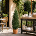 4' Outdoor UV-Resistant Artificial Cedar Cone-Shaped Topiary Tree w/Pot -Green - AUV1960