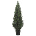 4' UV-Resistant Outdoor Artificial Cedar Cone-Shaped Topiary Tree w/Pot -Green - AUV1960
