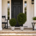 2' Outdoor UV-Resistant Artificial Podocarpus Ball-Shaped Topiary w/Pot -Green - AUV197080