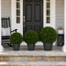 26"Hx22"W Outdoor UV-Resistant Artificial Japanese Boxwood Ball-Shaped Topiary w/Pot -Green - AUV197130