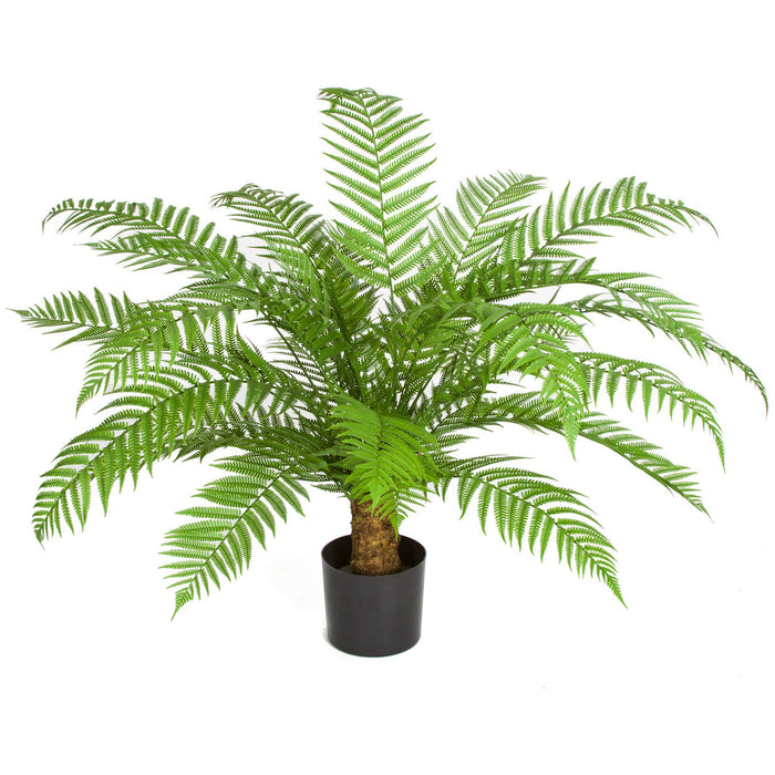 30"Hx48"W Outdoor UV-Resistant Artificial Alsophila Fern Leaf Plant w/Pot -Green - AUV-197350