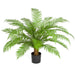 30"Hx48"W Outdoor UV-Resistant Artificial Alsophila Fern Leaf Plant w/Pot -Green - AUV-197350