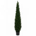 7' Outdoor UV-Resistant Artificial Cedar Cone-Shaped Topiary Tree w/Pot -Green - AUV1975