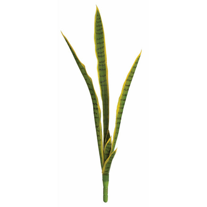 37" UV-Resistant Outdoor Artificial Sansevieria Snake Stem -Green/Yellow (pack of 6) - AUV200090