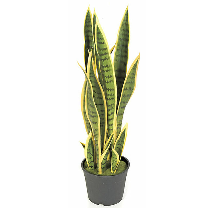 snake resistant plants 26" Outdoor UV-Resistant Artificial Sansevieria Snake Plant w/Pot — Silks Are Forever