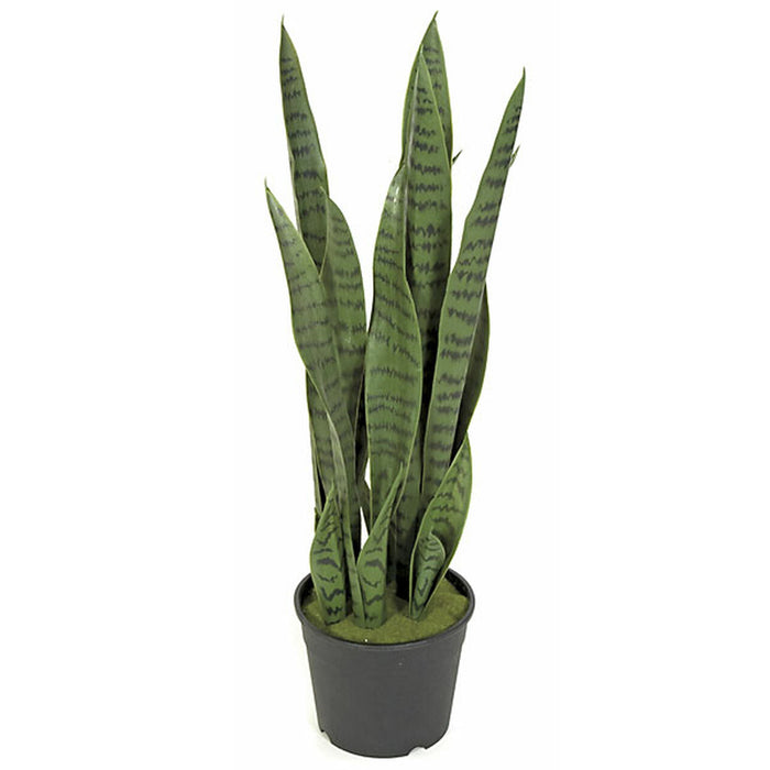 26" UV-Resistant Outdoor Artificial Sansevieria Snake Plant w/Pot -Green (pack of 2) - AUV200105