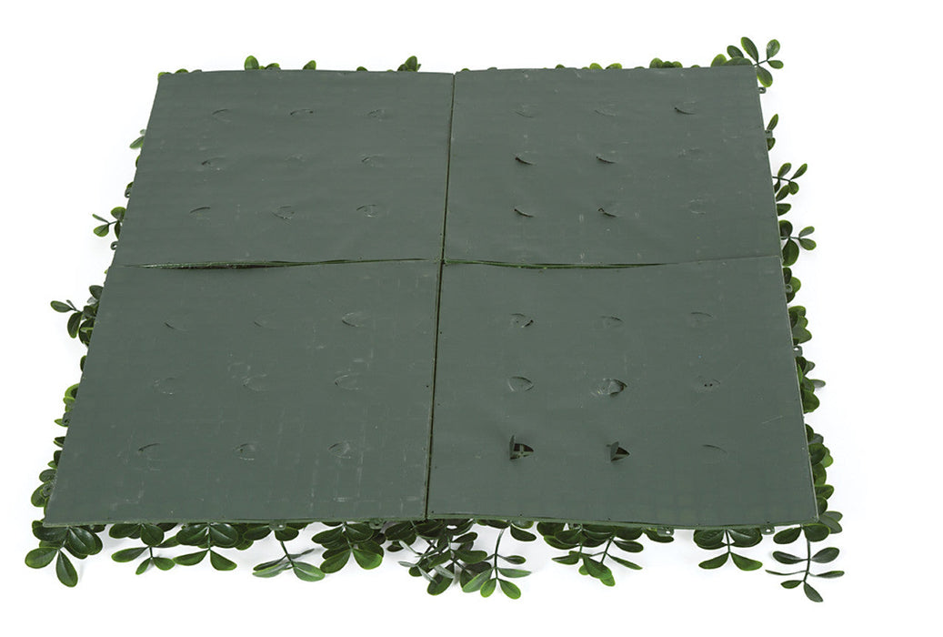 24"x24"x2" Outdoor UV-Resistant Artificial Creeping Indigo Leaf Mat -Green (Pack of 2) - AUV-200520