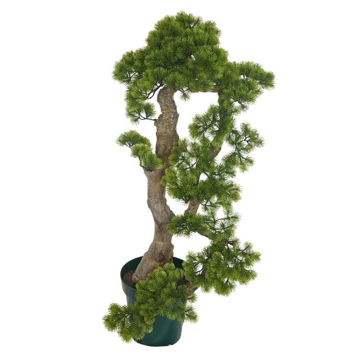 3'5"Hx23"W Outdoor UV-Resistant Artificial Cypress Bonsai Tree w/Pot -Green - AUV-251010